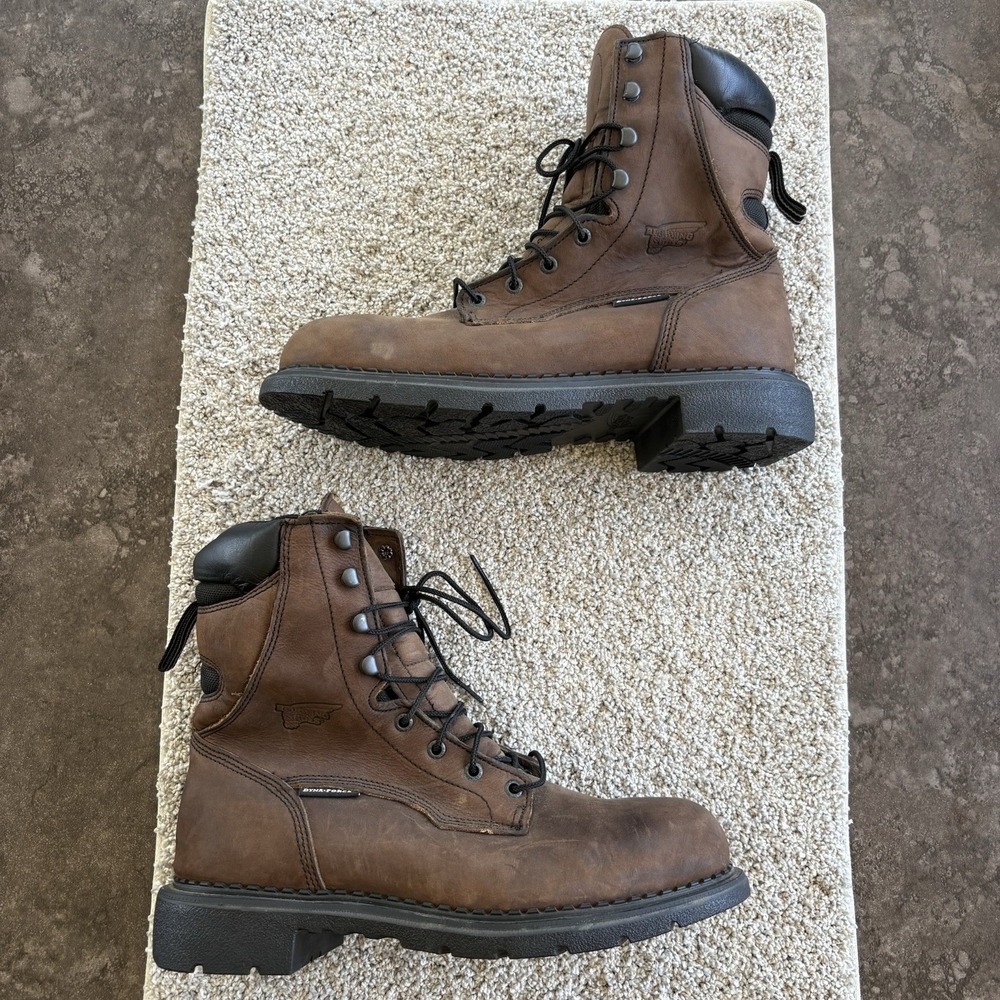 Red Wing 2211 Steel Toe DynaForce Waterproof Work Boots Brown, Sz 10 Made in USA - Picture 9 of 9